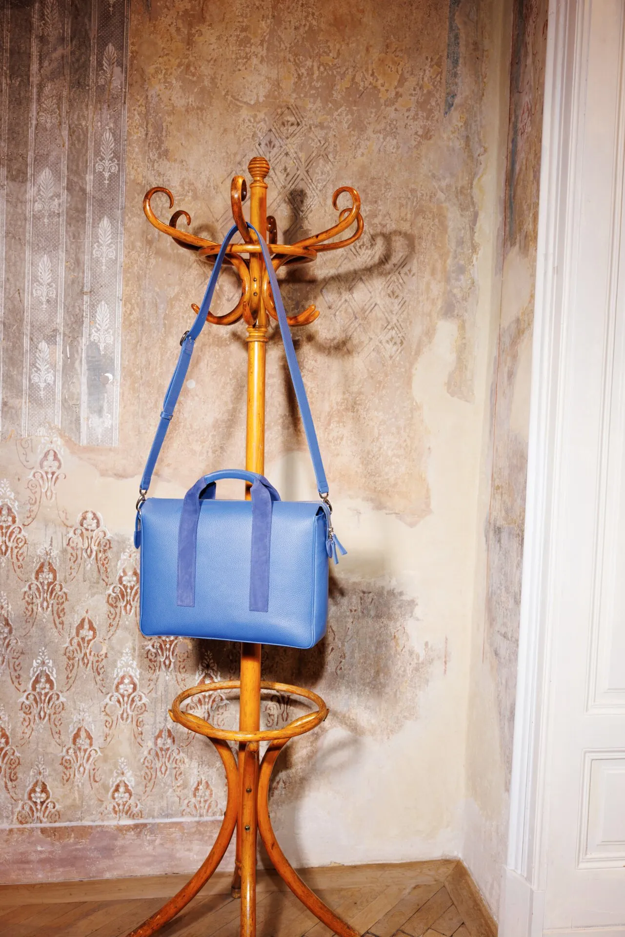 Blue Leather Bag